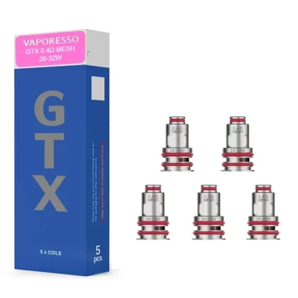 Vaporesso GTX Replacement Coils 5PK - Resistance#Mesh 0.3 Ohm>Mesh 0.4 Ohm>Mesh 0.6 Ohm>Mesh 0.8 Ohm>Regular 1.2 Ohm