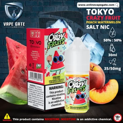 Tokyo Crazy Fruits Peach Watermelon Saltnic 30ml - 35 mg - 30 ml