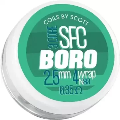 Handmade Coils by Scott 0.35 Boro Staggered Fused Clapton (3 Core) - Ecigdepot