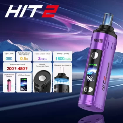 Yocan HIT 2 Dry Herb Vaporizer - Black, Purple