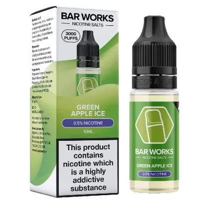 Green Apple Ice Nic Salt by Bar Works – 10ml