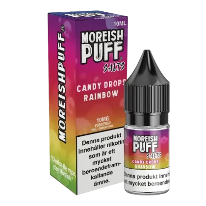 Moreish Puff Candy Drops – Rainbow 10mg 10ml – E juice med nikotin - Moreish Puff / Yes / 10mg / 10ml / 50/50