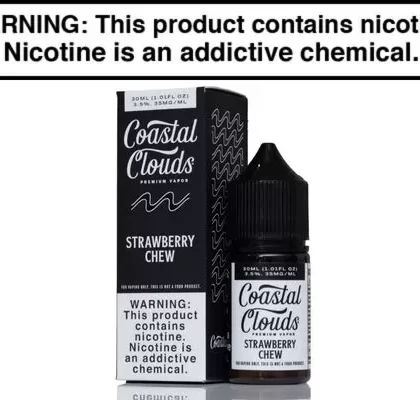 Strawberry Chew by Coastal Clouds Salt 30ML - Vape Product, Vape Product (FE0DBC)