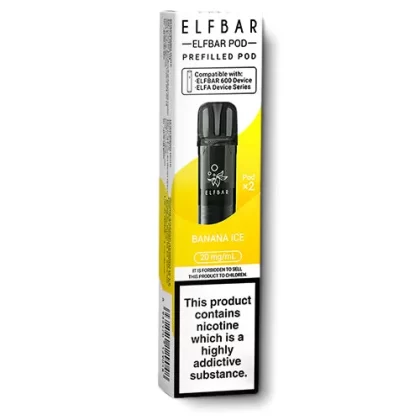 Banana Ice Elfbar 600 Prefilled Pods - 20 mg/ml