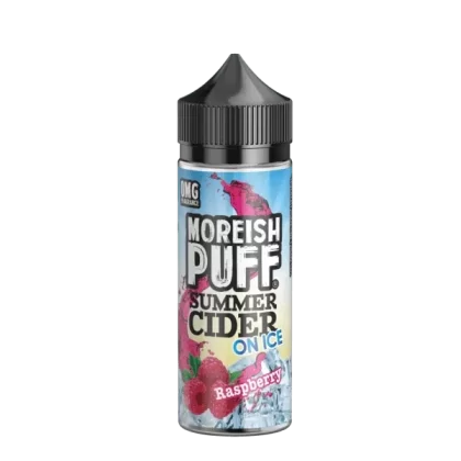 RASPBERRY E LIQUID BY MOREISH PUFF – SUMMER CIDER ON ICE 100ML 70VG