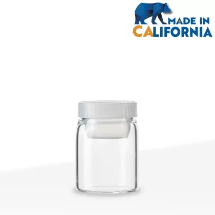 American Glass Vial | Oil Vial w/ Plastic Stopper No Thread | 30mm – Clear – 144 Count