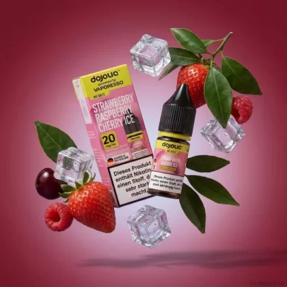 Dojoliq – Strawberry Raspberry Cherry Ice 10ml - 20mg/ml, 10mg/ml; Vaporesso; Himbeere, Kirsche (755797)