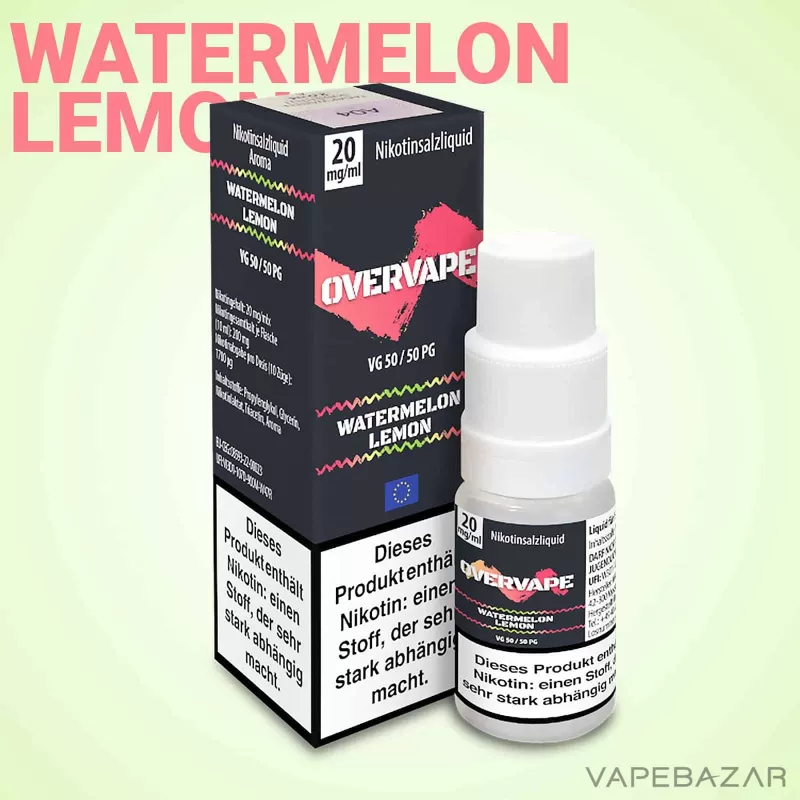Overvape Nikotinsalz Liquid – Watermelon Lemon - Vapebazar - Image 2