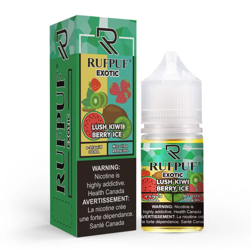 RufPuf Exotic Lush Kiwi Berry Ice Nic Salt – 30ml - Vape Product, Vape Product