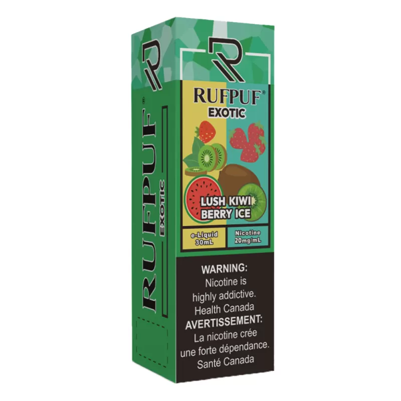 RufPuf Exotic Lush Kiwi Berry Ice Nic Salt – 30ml - Vape Product, Vape Product - Image 3