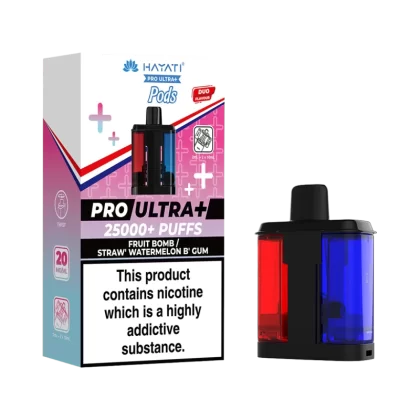 Fruit Bomb / Straw' Watermelon B'gum Hayati Pro Ultra Plus Refill Pack - 20mg - Vape Product (0F98A5)