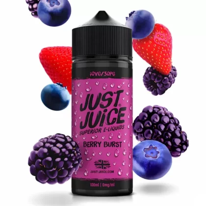 Just Juice Berry Burst 100ml Vape Juice - Size#0 Nic Shots>1 x 18mg Nic Shots>2 x 18mg Nic Shots