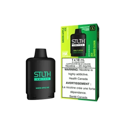 STLTH SWITCH Vape Pod – 15K Puffs – Green Apple Ice & White Grape Ice