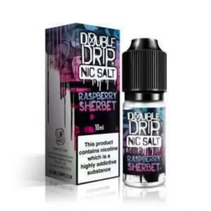 Double Drip Nic Salt E-Liquid Raspberry Sherbet - Nicotine Strength#20mg>10mg (7D9E32)