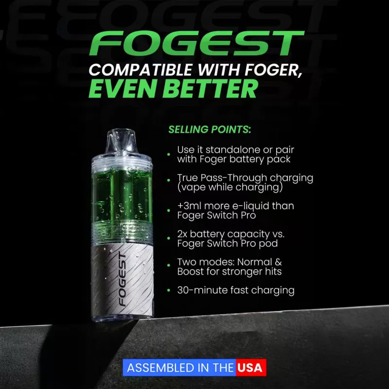 Nixodine Edition | Assembled in USA | FOGEST XP 40K Disposable Device POD - 40,000 Puff - Miami Mint - Image 2