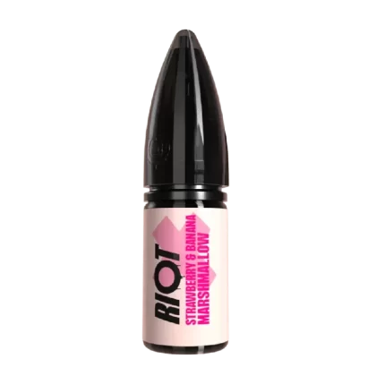 Riot X Nic Salt E-Liquid Strawberry & Banana Marshmallow - Nicotine Strength#20mg>10mg>5mg (17BB60)