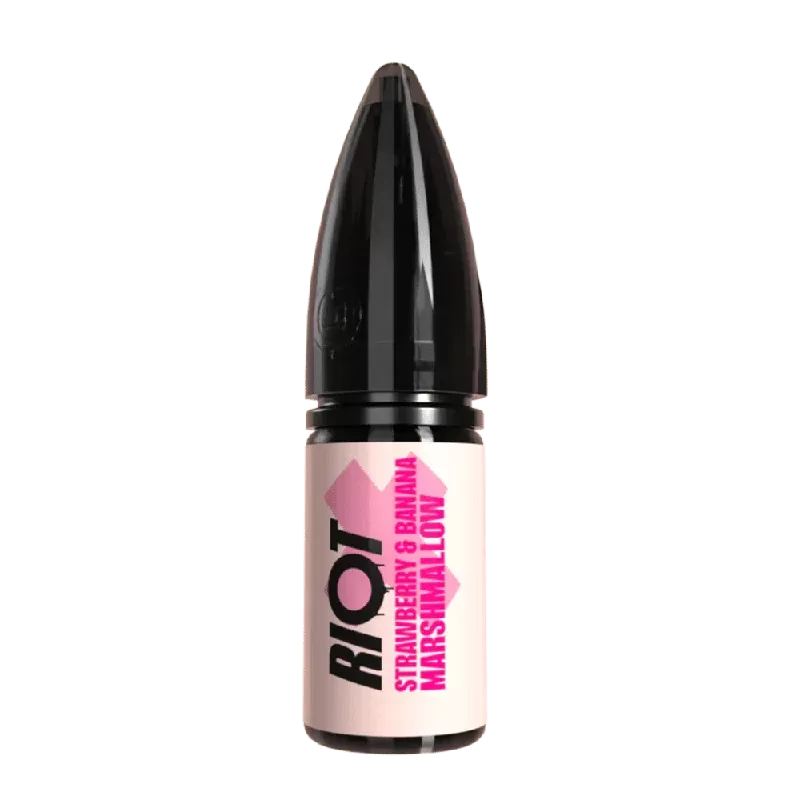 Riot X Nic Salt E-Liquid Strawberry & Banana Marshmallow - Nicotine Strength#20mg>10mg>5mg (17BB60)