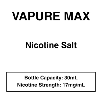 Vapure Max – Nicotine Salts – 30mL