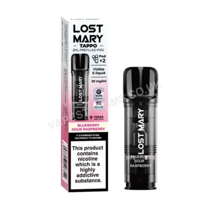 Lost Mary Tappo Blueberry Sour Raspberry Prefilled Pods - Vapestreams Co