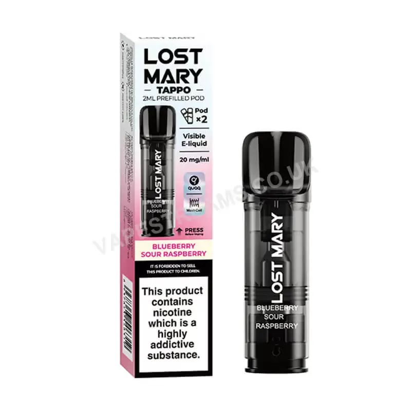 Lost Mary Tappo Blueberry Sour Raspberry Prefilled Pods - Vapestreams Co