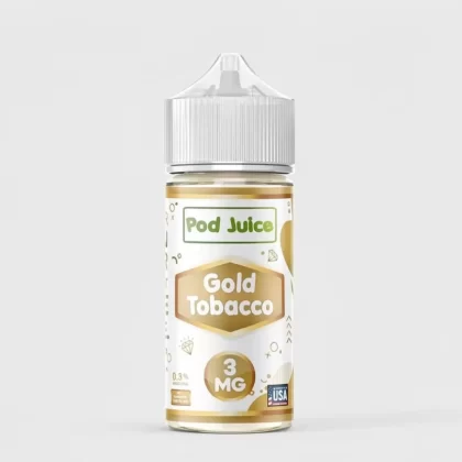 Gold Tobacco – Pod Juice – 100mL Freebase Nicotine eJuice - Vape Product; Vape Product, Vape Product