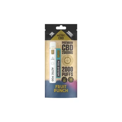 Aztec CBD 2000mg Broad Spectrum Starter Pro Pod Vape Kit - Pineapple Kush