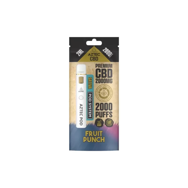 Aztec CBD 2000mg Broad Spectrum Starter Pro Pod Vape Kit - Pineapple Kush
