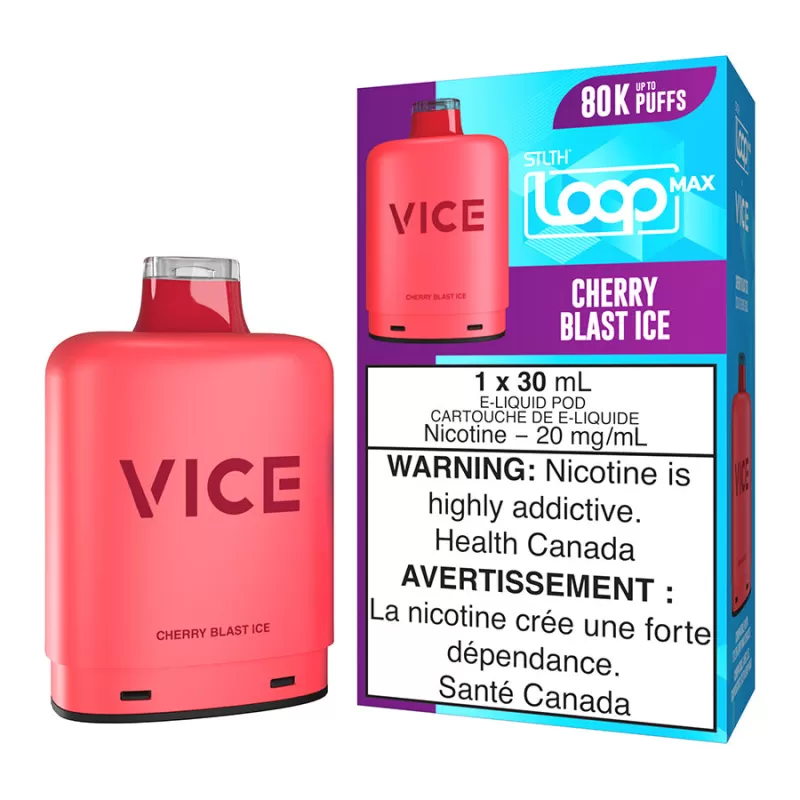 STLTH Loop Max x Vice E-Liquid Pod Pack - Cherry Blast Ice 30ml - 20mg/ml