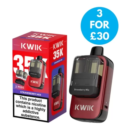 Innokin kwik 35k 20mg (2%) Prefilled Pod Vape Kit - Blueberry Sour Raspberry, Cherry Ice; Prefilled Pod Kit