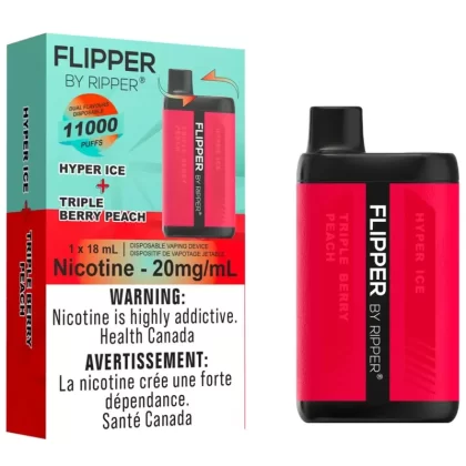 Flipper by Ripper 11K Disposable Vape – Triple Berry Peach & Hyper Ice