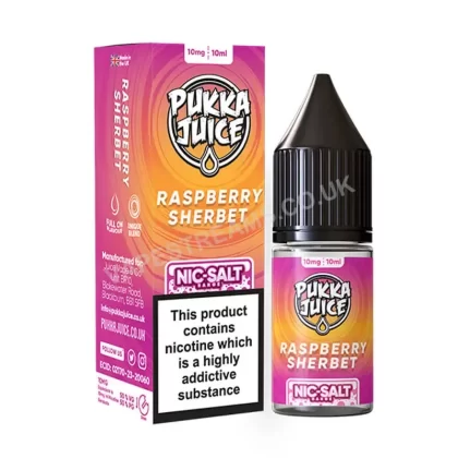 Raspberry Sherbet Nicotine Salt E-Liquid by Pukka Juice - Vapestreams Co