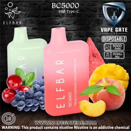ELF Bar BC5000 Puffs Disposable Pod Device - Blue Raspberry / 20 mg