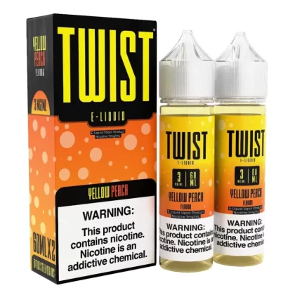 Twist e-Liquids Yellow Peach eJuice - 120mL (2x60mL); Vape Product, Vape Product