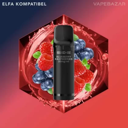 SKE Crystal 800 Pro Pods – Blueberry Raspberries (2er Pack) - SKE Crystal / Propylenglykol / Aromastoffe / Nikotin / Glycerin / ca. 1600 insgesamt