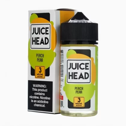 Juice Head E-Liquid – Peach Pear – 100ml USA-Made Vape Juice
