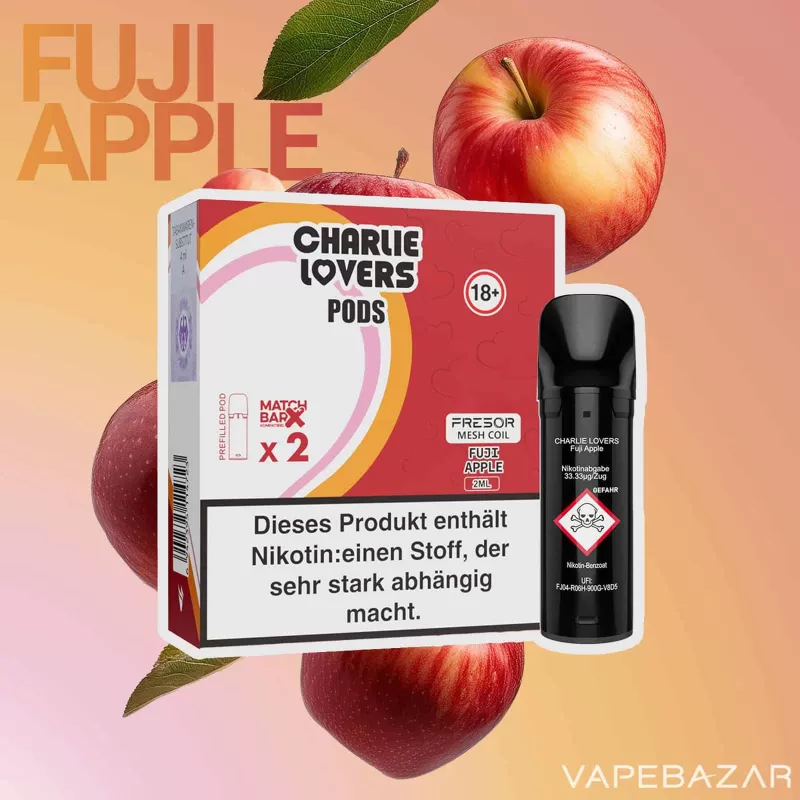 Charlie Lovers Pods – Fuji Apple (2er Pack) - 20mg/ml, 10mg/ml; Vape Product