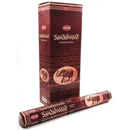 HEM Sandalwood 9″ Incense Sticks – Hex Box (20g)