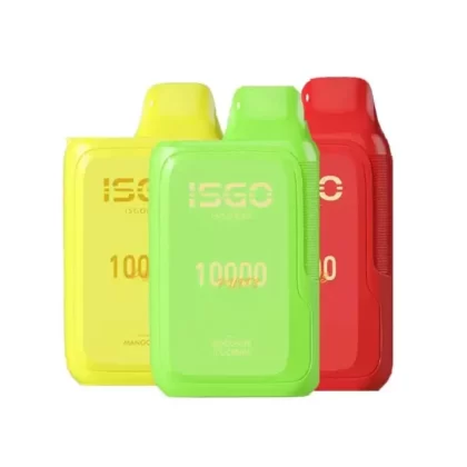 ISGO BAR DISPOSABLE 10000 PUFFS - FLAVORS#STRAWBERRY GRAPE ICE - 5%>LUSH ICE>MINT>PEACH MANGO WATERMELON>STRAWBERRY MANGO>LYCHEE RASPBERRY>MANGO PEACH>PEACH BERRY ICE