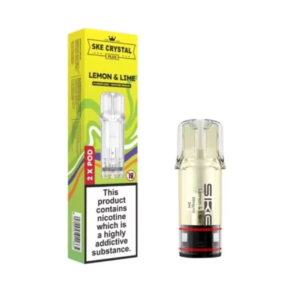 Lemon & Lime Prefilled Pods by SKE Crystal Plus (2 x 2ml) - 20mg