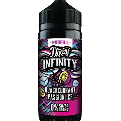 DOOZY INFINITY PODFILL BLACKCURRANT PASSION ICE 100ML SHORTFILL E-LIQUID