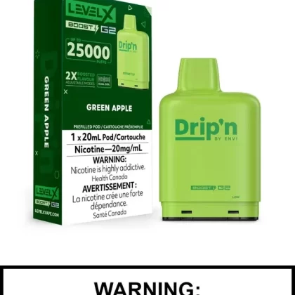 Green Apple Drip’n Level X Boost G2 Pods