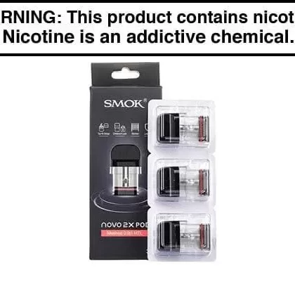 SMOK NOVO 2X REPLACEMENT PODS (PACK OF 3) - 0.8ohm Mesh MTL, 0.9ohm Mesh MTL