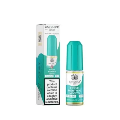 Bar Juice 5000 Fresh Menthol Mojito Nic Salt Vape juice 10ml - Nicotine Strength#10mg>20MG