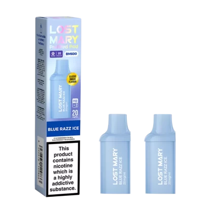 Blue Razz Ice Lost Mary BM600 Pods - 20mg - Vape Product (1A2BB1)