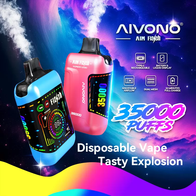 AIM FLASH 35000 – 35K Puffs Adjustable Airflow 0-5% Nicotine Disposable Vape