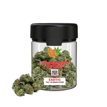 High Lyfe THC-A Strawberry Cough Exotic Flower – 35g - Ejuicewarehouse