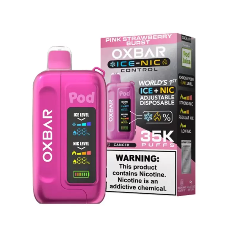 Oxbar Ice-Nic Control 35K Disposable - Golden Reserve Tobacco, Jolly Watermelon - Image 3