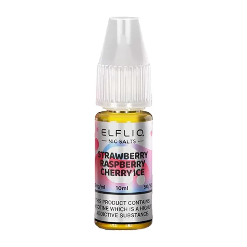 Elf Bar ElfLiq Strawberry Raspberry Cherry Ice E Liquid 10ml - Nicotine Strength#20mg>10mg