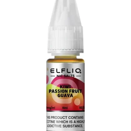 Elf Bar Elfliq Kiwi Passion Fruit Guava Nic Salt Vape Juice - Strength 5mg