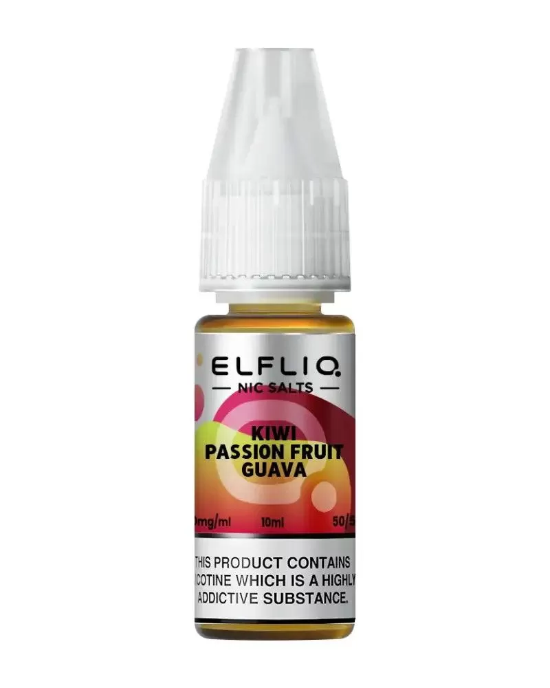 Elf Bar Elfliq Kiwi Passion Fruit Guava Nic Salt Vape Juice - Strength 5mg